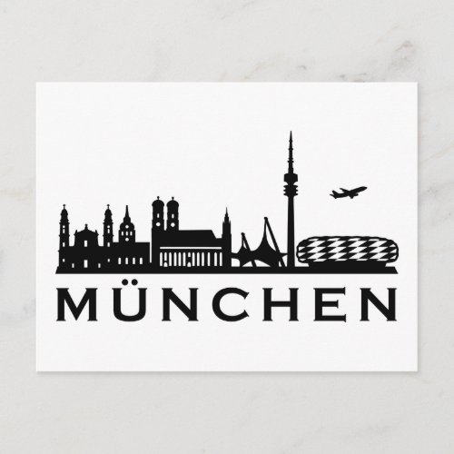 Mnchen Skyline Postcard