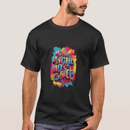 Mnchen Vibes Pop Art Capital Typography T_Shirt 