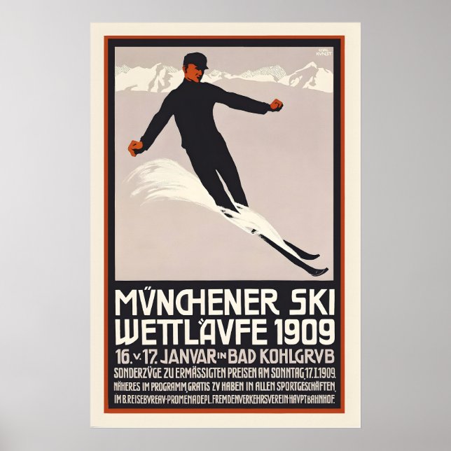 Münchener Ski Garmisch-Partenkirchen Germany Poster (Front)