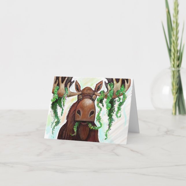 Munching Moose Letterpress Thank You Card (Front)