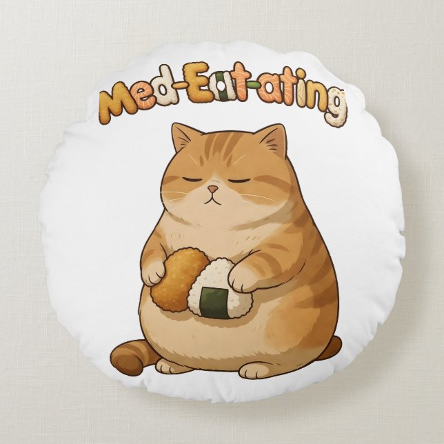 Munching Round Pillow (Front)