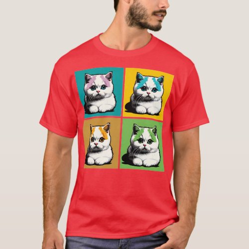 Munchkin Cat Art Cat Lovers T_Shirt