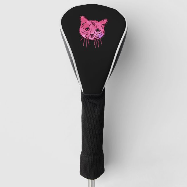 Munchkin Cat Colorful Shirt Golf Head Cover (Front)
