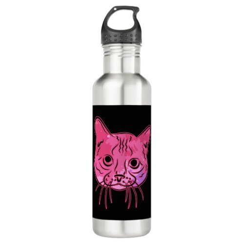 Munchkin Cat Colorful Shirt Stainless Steel Water Bottle