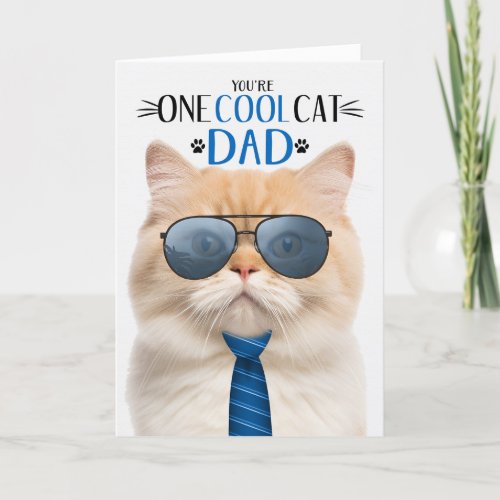 Munchkin Cat Fathers Day One Cool Cat Holiday Card