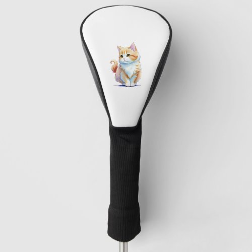 Munchkin Cat is Sitting and Smiling Classic T_Shir Golf Head Cover