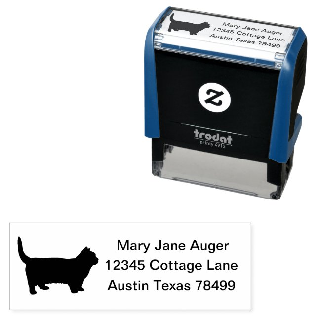 Munchkin Cat Personalized  Self-inking Stamp (In Situ)