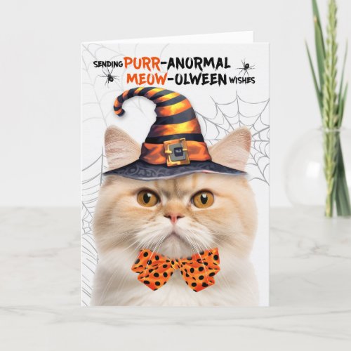 Munchkin Cat PURRanormal MEOWolween Holiday Card