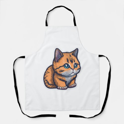 Munchkin Cat Sticker and Print Out Classic T_Shi Apron