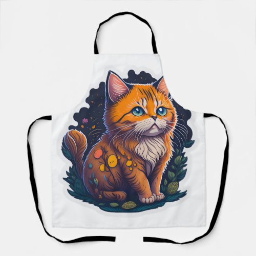 Munchkin Cat Sticker and Print Out Classic T_Shi Apron