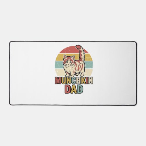 Munchkin Dad Retro Cat Lover Vector Shirt Design_1 Desk Mat