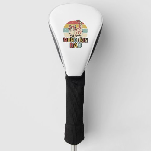 Munchkin Dad Retro Cat Lover Vector Shirt Design_1 Golf Head Cover