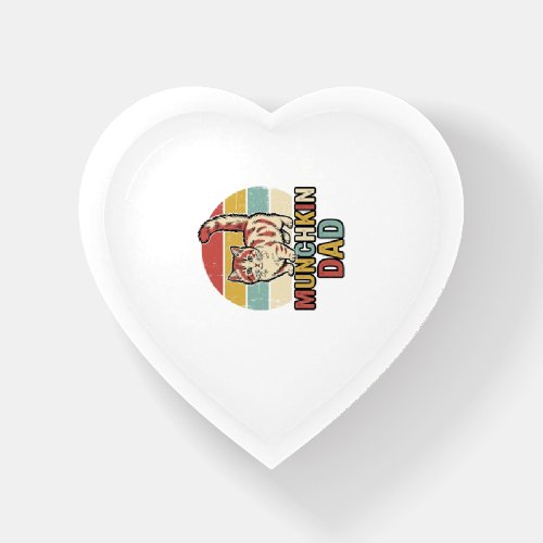 Munchkin Dad Retro Cat Lover Vector Shirt Design_1 Paperweight