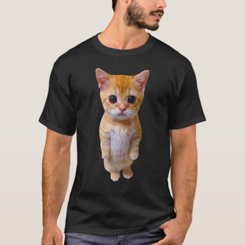 Munchkin Kitty Meme Trendy El Gato Meme Sad Crying T_Shirt
