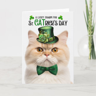Munchkin Sausage Cat St CATrick's Day Lucky Charm Holiday Card