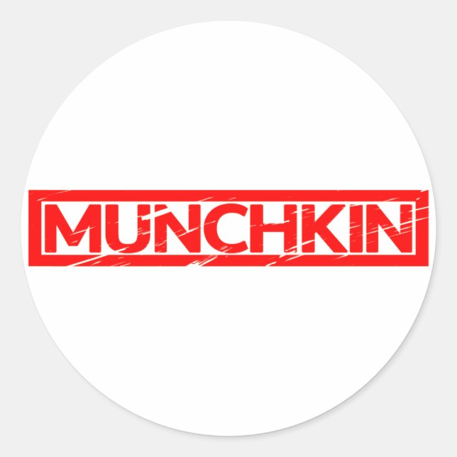 Munchkin Stamp Classic Round Sticker (Front)