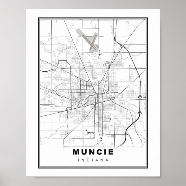 Muncie Map Poster (Front)