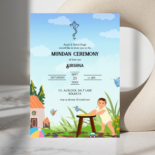 Mundan Ceremony  Invitation