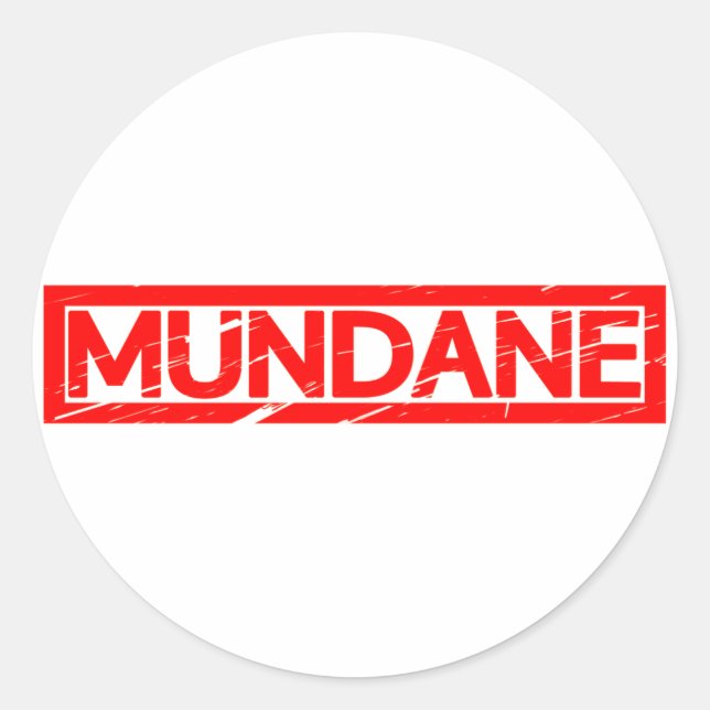 Mundane Stamp Classic Round Sticker (Front)