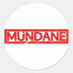 Mundane Stamp Classic Round Sticker