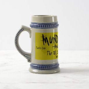 MUNDER THUG-Amber/Logger-The O'L ONE, TWO PUNCH Beer Stein