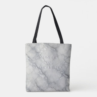 “Mundus Sine Caesaribus” Marble Tote Bag