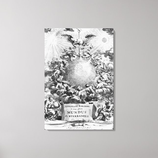 Mundus Subterraneus' by Athanasius Kircher Canvas Print (Front)