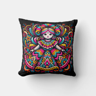 Muñeca María Throw Pillow