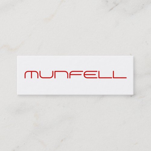 MUNFELL BUSINESS CARD