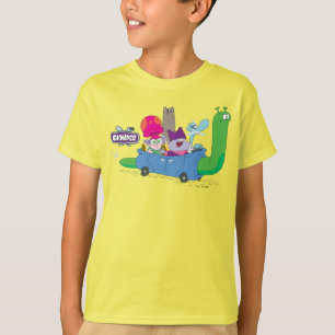Mung, Chowder, Shnitzel, & Truffles in Snail Car T-Shirt