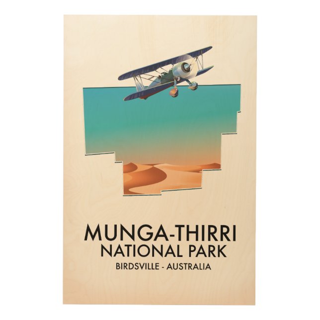 Munga-Thirri National Park Birdsville Australia  Wood Wall Art (Front)
