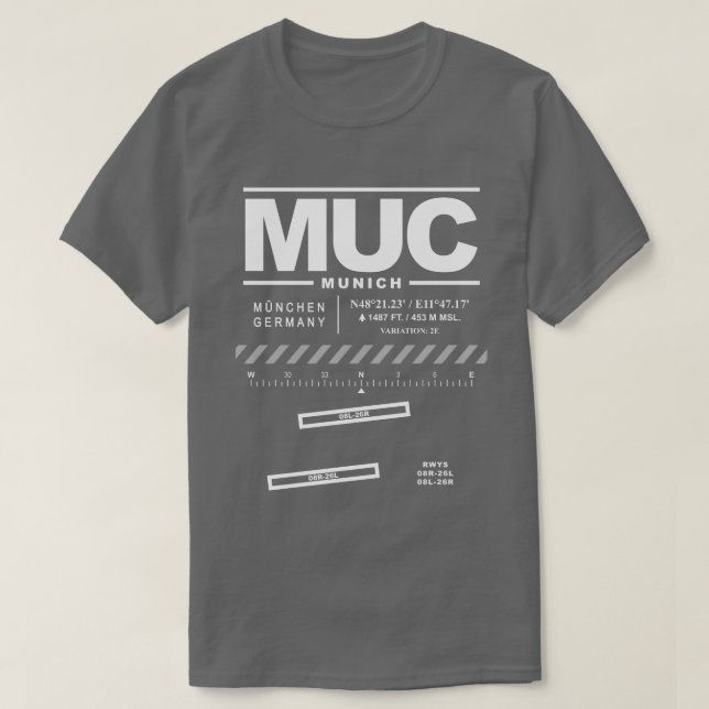 Munich Airport MUC T-Shirt (Design Front)
