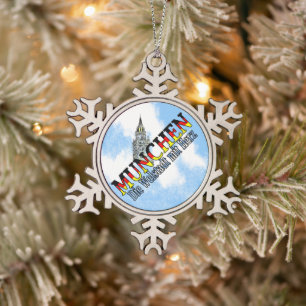 Munich Bavaria Germany Snowflake Ornament