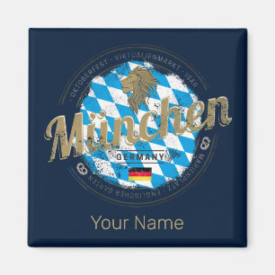 Munich Bavaria Vintage Oktoberfest Germany City Magnet