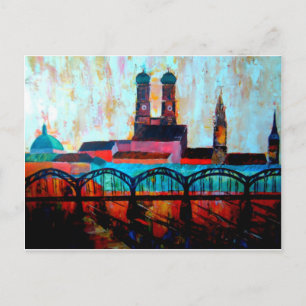 Munich Central Station With Hackerbridge Postcard