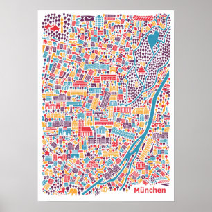 Munich City Map Poster