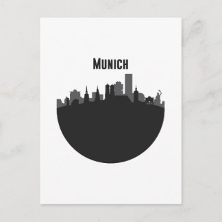 Munich City of Silhouette Postcard