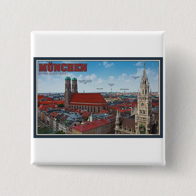 Munich Cityscape Button (Front)