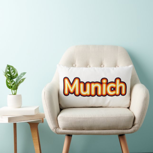 Munich Deutschland Germany Lumbar Pillow (Chair)