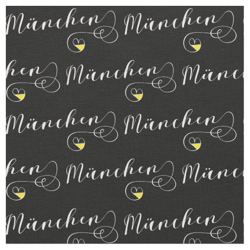 Munich Flag Heart, München Flagge Fabric