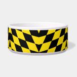 Munich Flag Pet Bowl<br><div class="desc">Add a dash of Bavarian pride to your pet’s mealtime with our Munich Flag Pet Bowl, featuring the iconic yellow and black lozengy diamond pattern of the Munich, Germany flag! This unique pet bowl blends cultural heritage with everyday function, making it the perfect choice for pet owners who want to...</div>