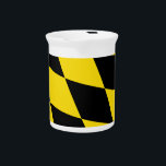 Munich Flag Pitcher<br><div class="desc">Add a classic Bavarian touch to your drinkware collection with our Munich Flag Pitcher, featuring the iconic yellow and black lozengy diamond pattern of the Munich, Germany flag! This eye-catching pitcher is more than just a serving vessel—it’s a celebration of cultural identity and heritage. Whether you're pouring water, juice, or...</div>