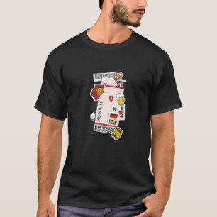 Munich Germany Boarding Pass Airplane Ticket Trave T-Shirt