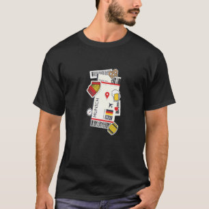 Munich Germany Boarding Pass Airplane Ticket Trave T-Shirt