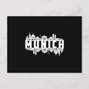 Munich Germany City Cityscape Funny Gift Idea Postcard