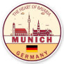 Munich Germany City Skyline Emblem Sticker