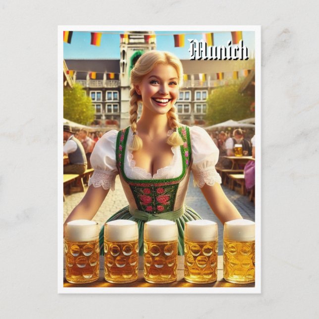 Munich Germany Oktoberfest Postcard (Front)