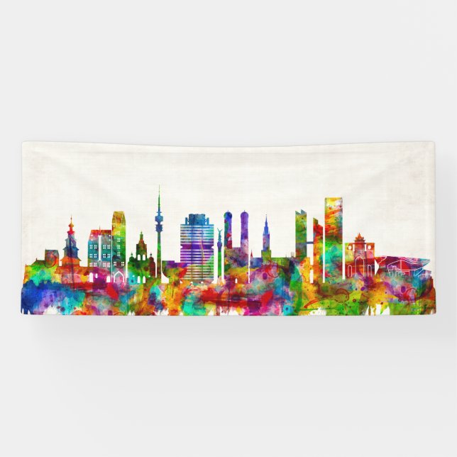 Munich Germany Skyline Banner (Horizontal)