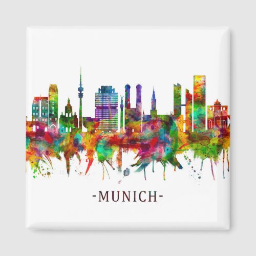 Munich Germany Skyline Magnet