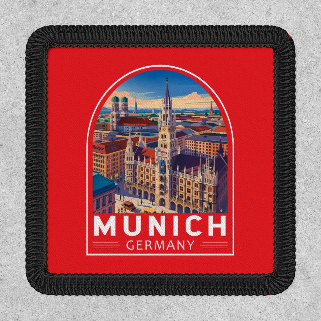 Munich Germany Travel Art Emblem Patch (Front)